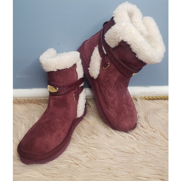 MICHAEL KORS SANDY SUEDE ANKLE BOOTIES - SIZE 6 - Picture 1 of 7